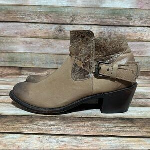 J.B. Dillon Brown Leather Ankle Boots